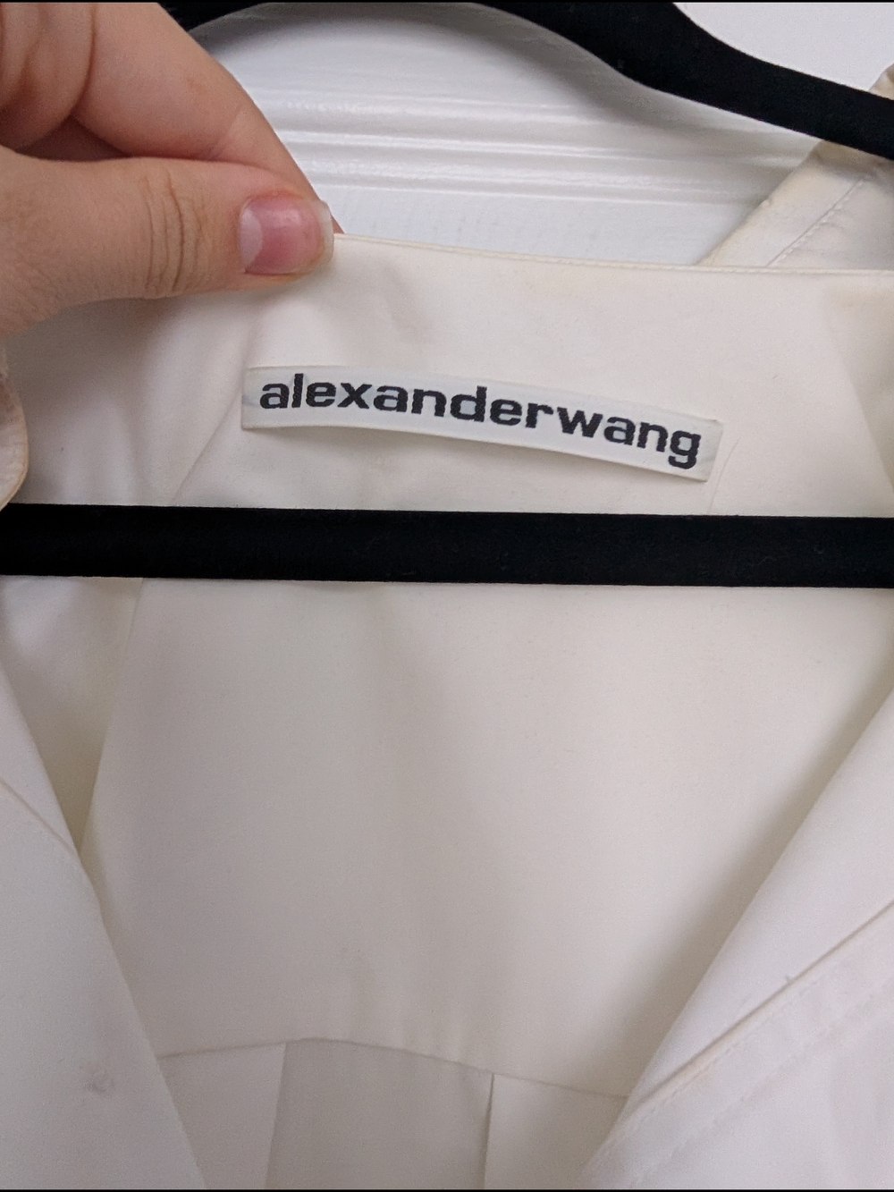 oversized alexander wang white button down shirt